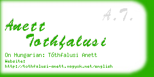 anett tothfalusi business card